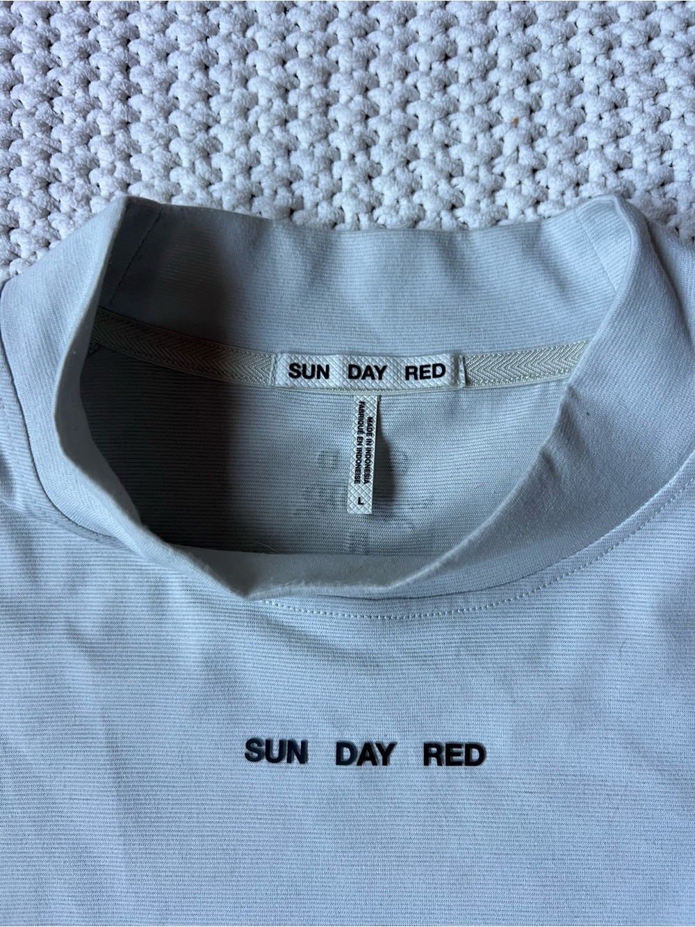 Sun Day Red Fermi Mock Neck Golf Shirt Performance Tiger Woods Men's Size Large - Picture 2 of 4